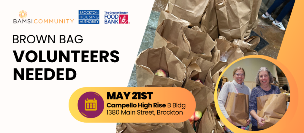 Brown bag volunteer event May 21st Every third Thursday